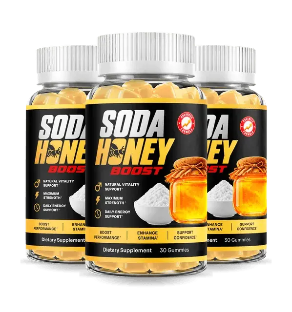 Three bottles of Soda Honey BOOST gummies